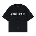 PURPLE BRAND Lyocell Short-Sleeve Shirt "Black"