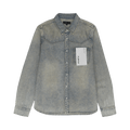 PURPLE BRAND Long-Sleeve Coated Western Shirt "Light Indigo"