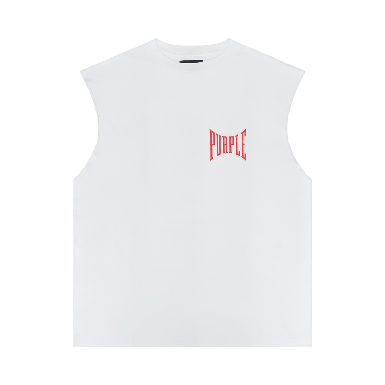 PURPLE BRAND Oversized Cut Off Tee "Off White"