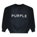 PURPLE BRAND Heavyweight Fleece Crewneck "Black"
