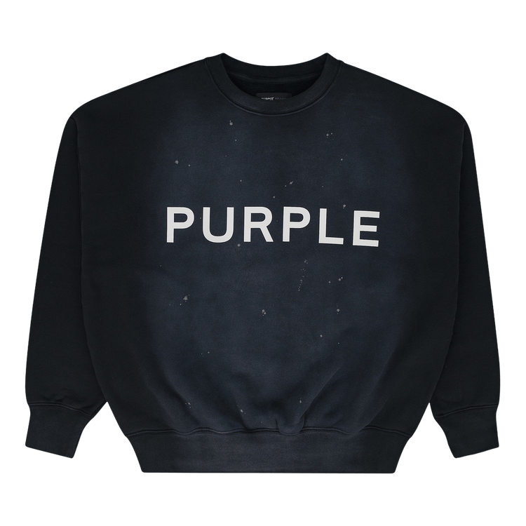 PURPLE BRAND Heavyweight Fleece Crewneck "Black"