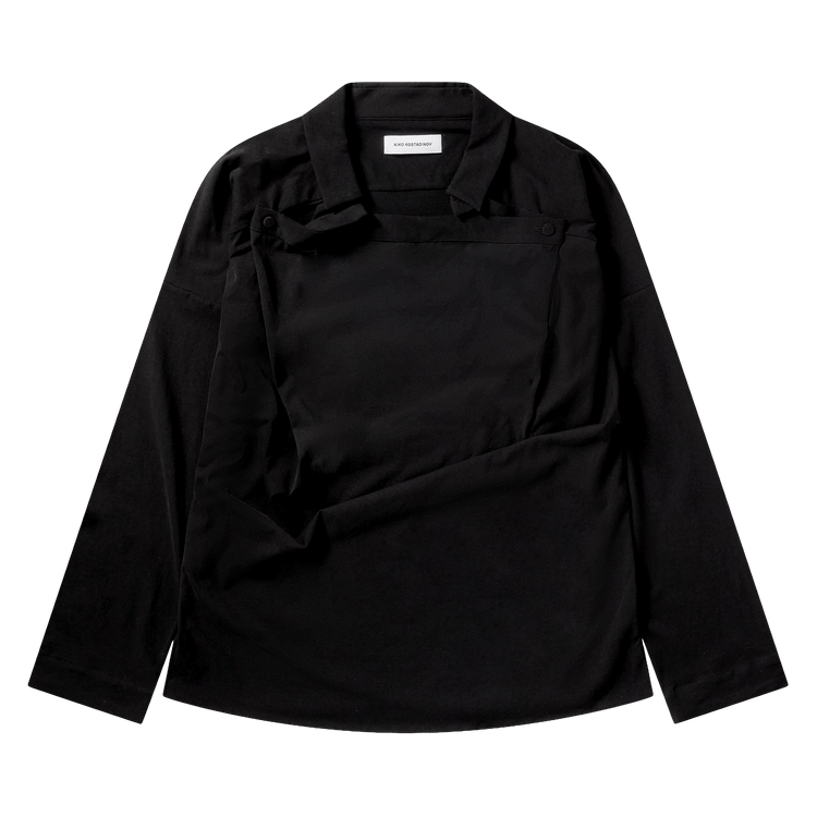 Kiko Kostadinov Iskar Draped Shirt "True Black"