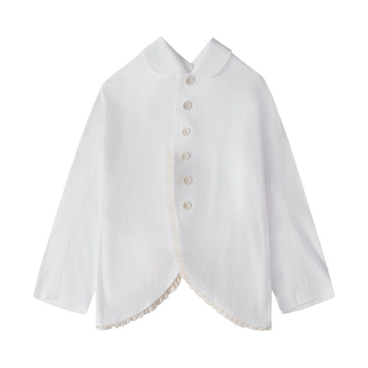 Tao Comme des Garçons Collared Button Knit Jacket "White/Ecru"