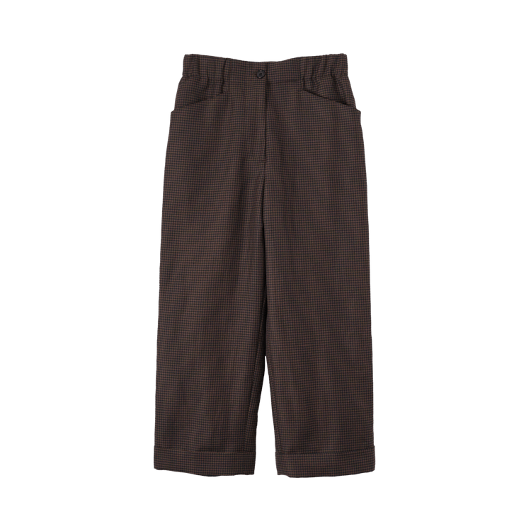Margaret Howell Relaxed Crop Pants "Navy/Warm Brown"