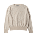 Margaret Howell Textured Argyle Knitwear "Natural"