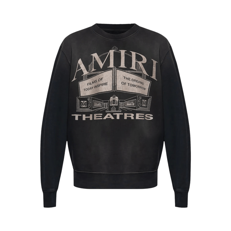 Amiri Theaters Vintage Crew T-Shirt "Black"