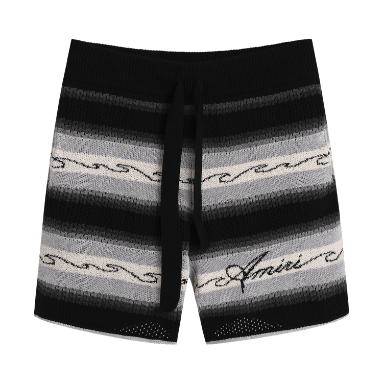 Amiri Wave Baja Stripe Short "Black"