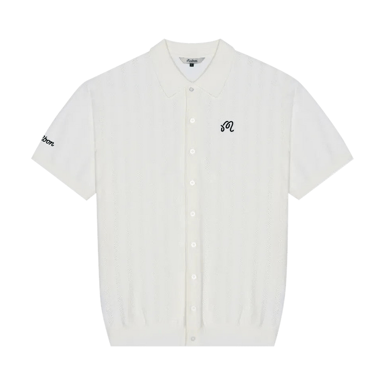 Malbon Crosscut Polo Shirt "Ivory"
