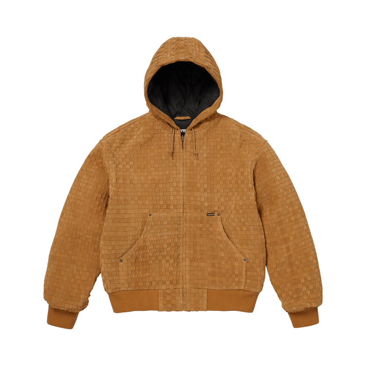 Supreme Woven Suede Hooded Work Jacket "Mustard"