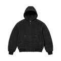 Supreme Woven Suede Hooded Work Jacket "Black"