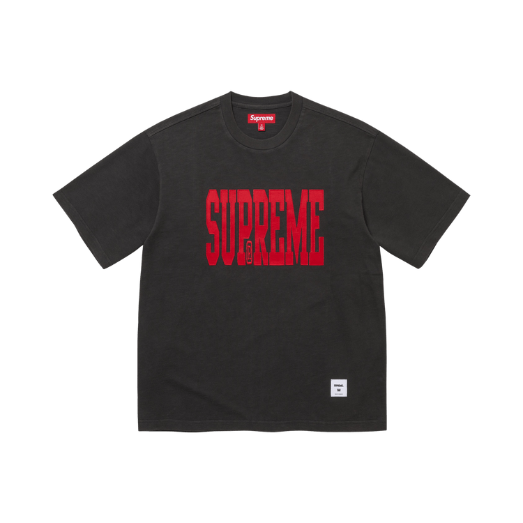 Supreme Stretch Appliqué Short-Sleeve Top "Black"