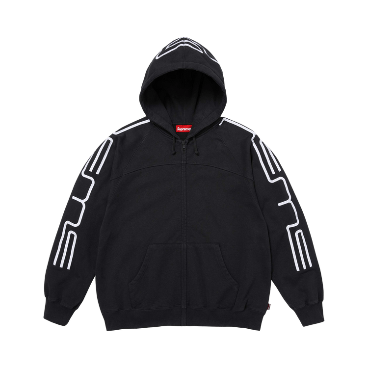 Supreme Connect Zip Up Hooded Sweatshirt "Black"