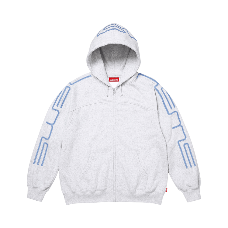 Supreme Connect Zip Up Hooded Sweatshirt "Ash Grey"