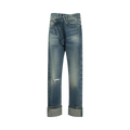 R13 Cuffed Crossover Jean "Bowery Indigo"