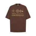 Casablanca Code De Civilisation Oversized T-Shirt "Dark Brown"