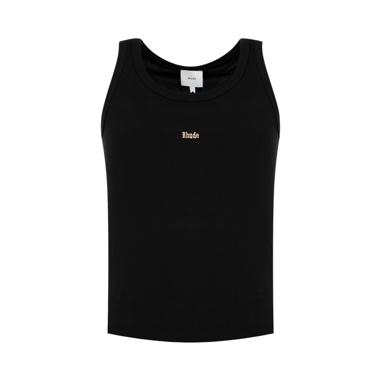Rhude Logo Ribbed Tank Top "Black"