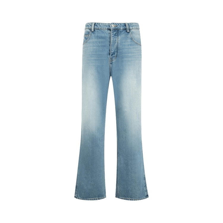 Nahmias Split Seam Straight Leg Jean "Light Indigo Wash Denim"
