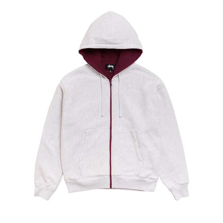 Stussy Double Faced Zip Hoodie "Ash Heather"