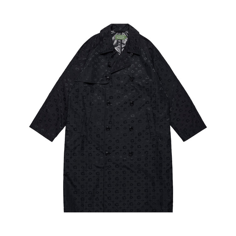 Denim Tears André Leon Talley Wreath Monogram Trench Coat "Black"