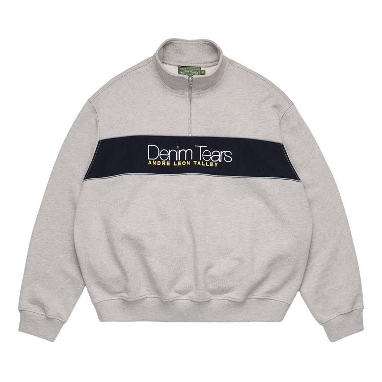 Denim Tears André Leon Talley Quarter-Zip Sweatshirt "Grey"