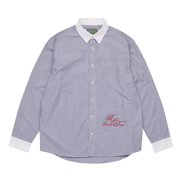 Denim Tears André Leon Talley Two-Tone Button-Up Shirt "Blue"