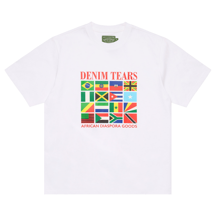 Denim Tears Diaspora Flags Tee "White"