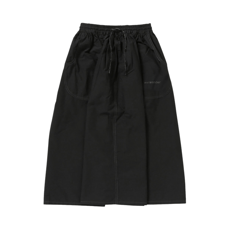 And Wander Cordura Cotton Rip Skirt "Black"