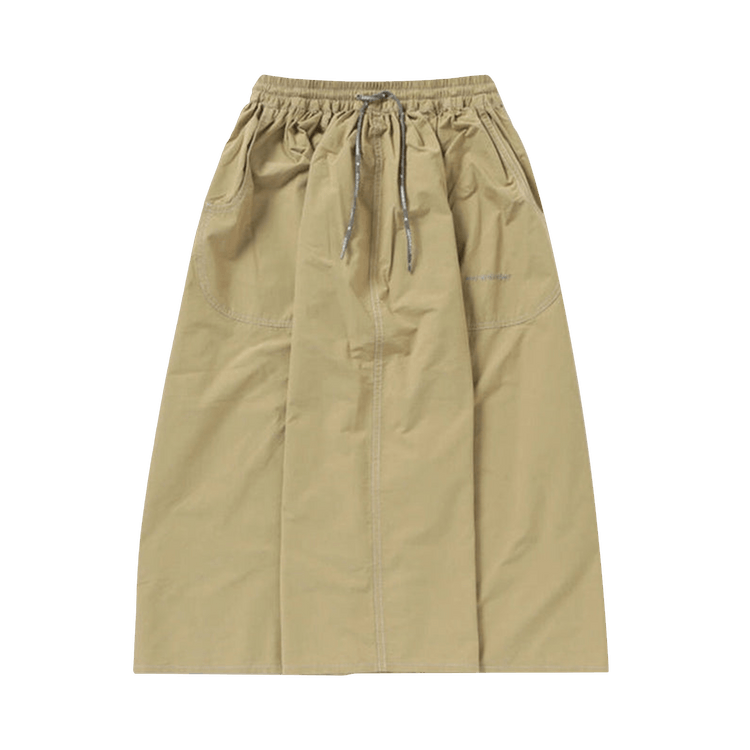 And Wander Cordura Cotton Rip Skirt "Beige"