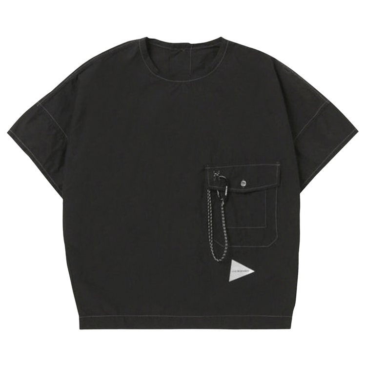 And Wander Cordura Typewriter Short-Sleeve Pullover "Black"