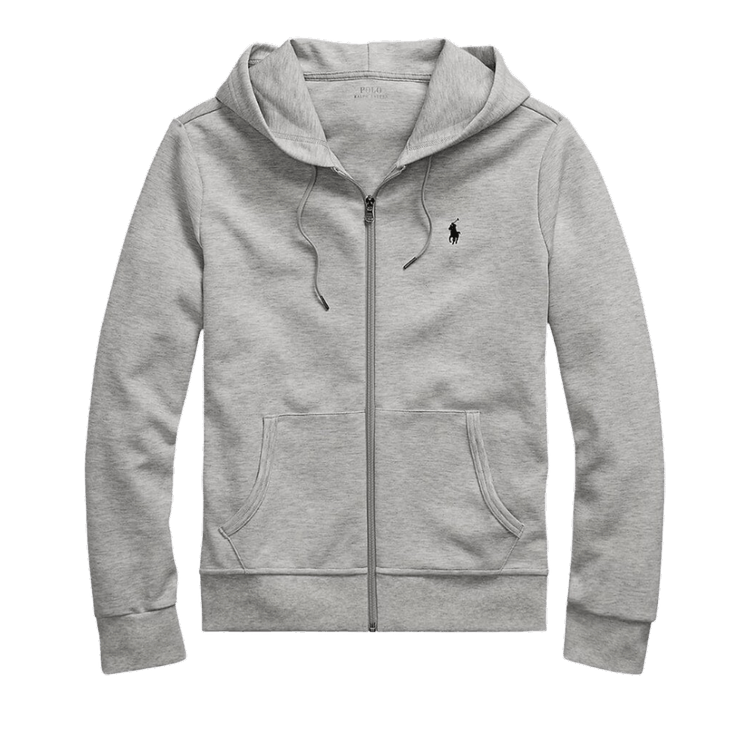 Polo Ralph Lauren Long-Sleeve Knit Full-Zip Hooded Sweatshirt "Light Sport Heather"