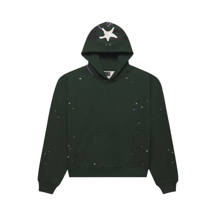 Sp5der Heavy Web Hoodie "Dark Green"