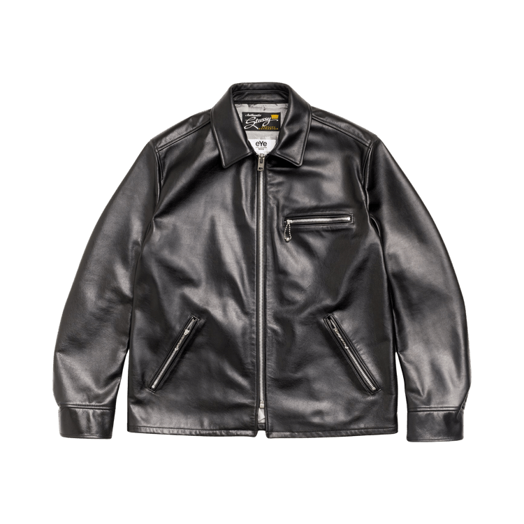 Stussy Junya Leather Jacket "Black"