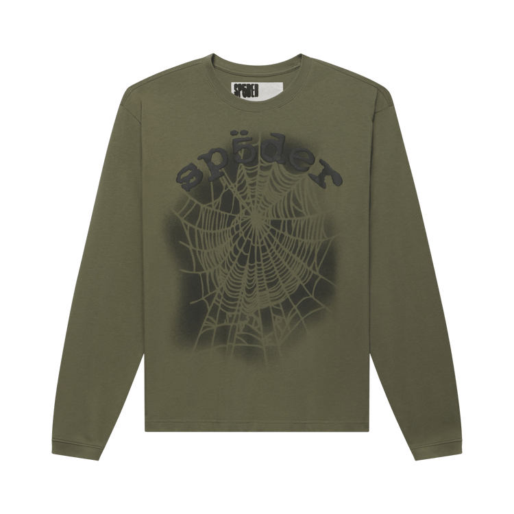 Sp5der Distressed OG Web V2 Long-Sleeve "Olympian"