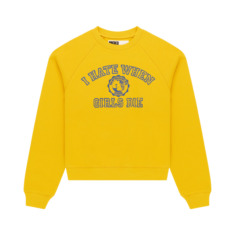 Sp5der I H8 When Girls Die Raglan Crewneck "Old Gold"