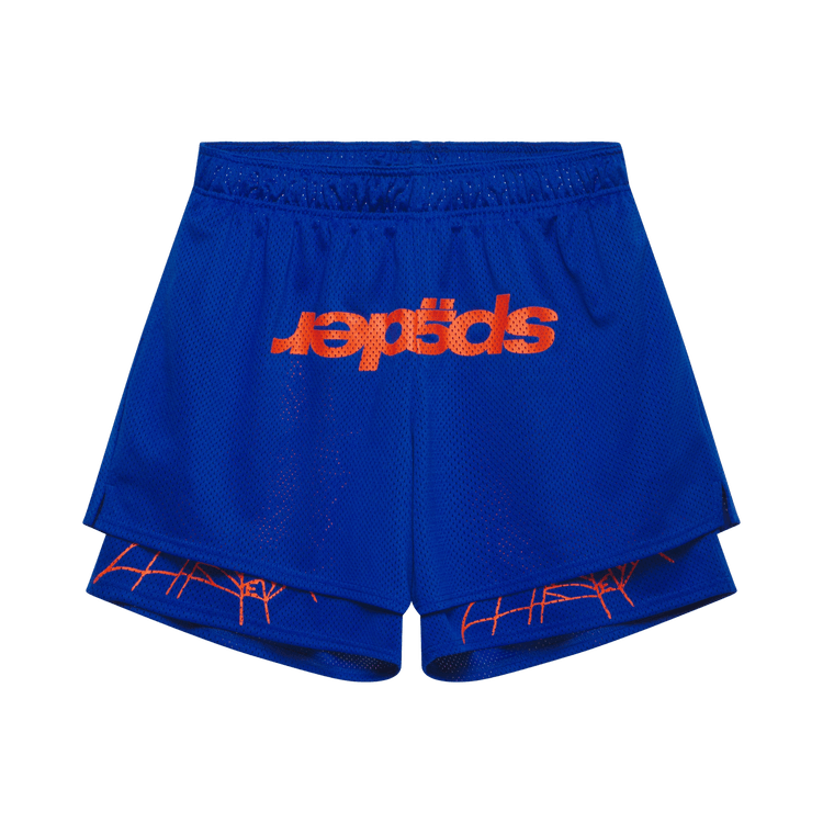 Sp5der Mesh Double Layer Short "Sp5der Blue"