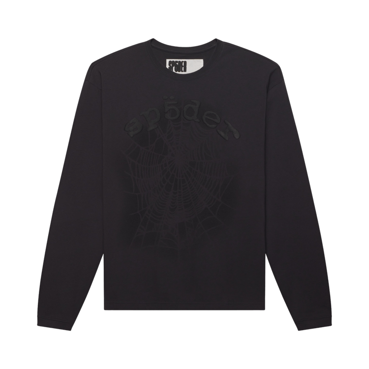 Sp5der Distressed OG Web V2 Long-Sleeve "Granite"