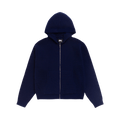 Stussy Waffle Cashmere Zip Hood Sweater "Deep Navy"