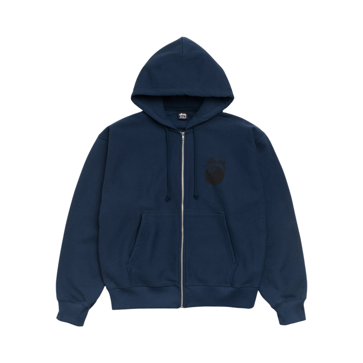 Stussy 8 Ball Zip Hoodie "Navy"