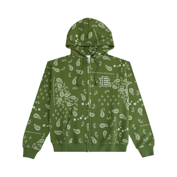 Eric Emanuel EE Paisley Zip-Up "Green"