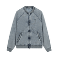 Kith Indigo Fleece Linus Full Zip Crewneck "Light Indigo"