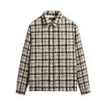 Kith Boucle Plaid Boxy Collared Overshirt "Sandrift"