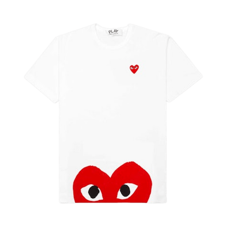 Comme des Garçons PLAY Red Half Heart T-shirt "White"