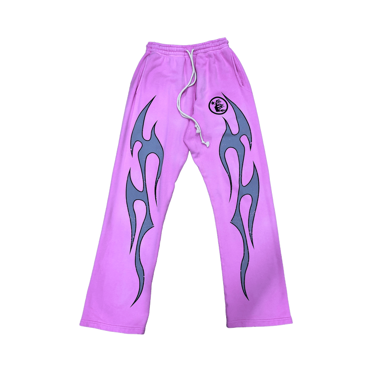Hellstar Greatest Hits Flame Sweatpants "Pink"