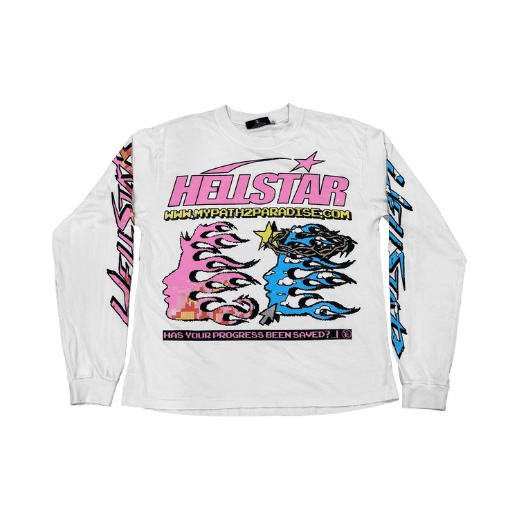 Hellstar Greatest Hits Pixel Long Sleeve "White"