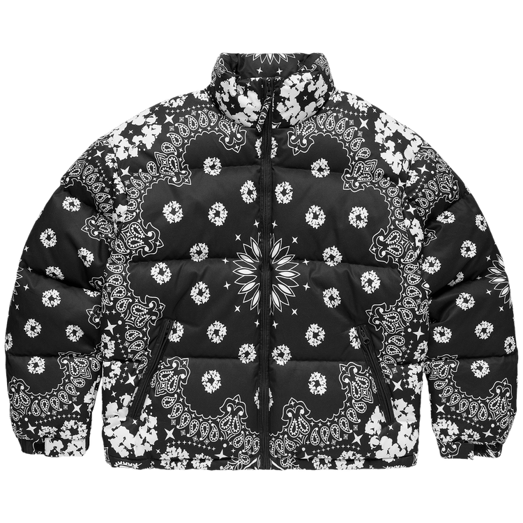 Denim Tears Cotton Wreath Paisley Puffer Jacket "Black"