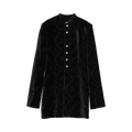 Ann Demeulemeester Yana Long Fitted Marsina Jacket "Black"