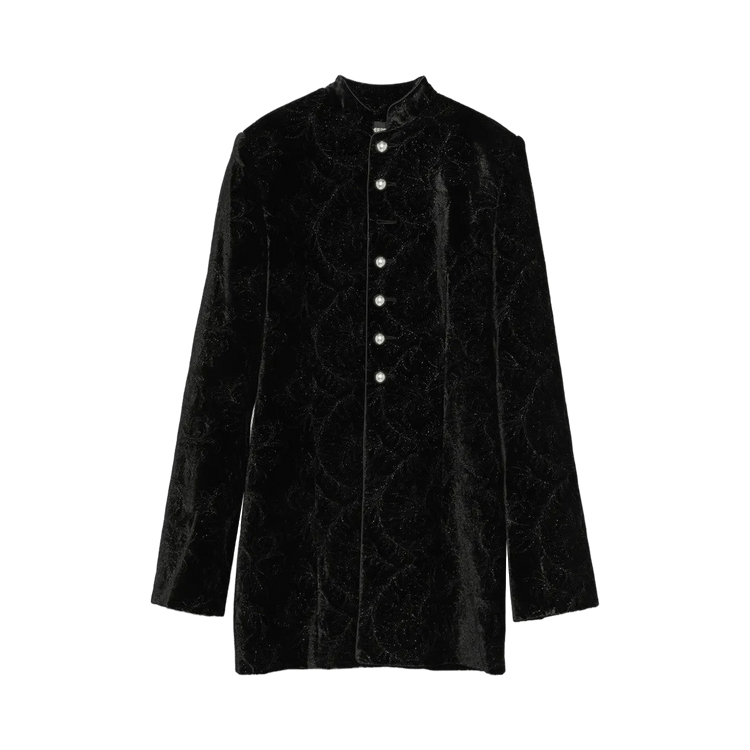 Ann Demeulemeester Yana Long Fitted Marsina Jacket "Black"