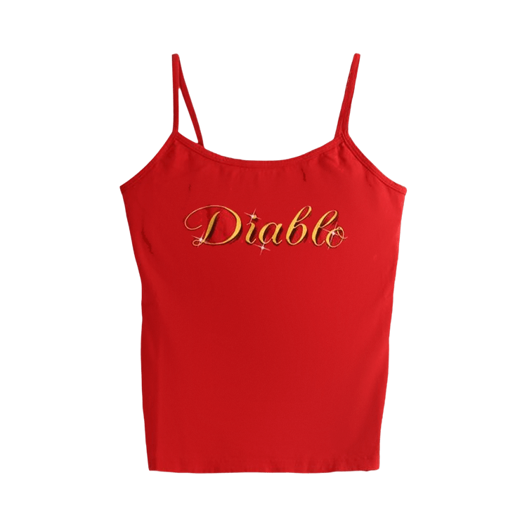 Willy Chavarria Diablo Cholita Tank Tops "Red"