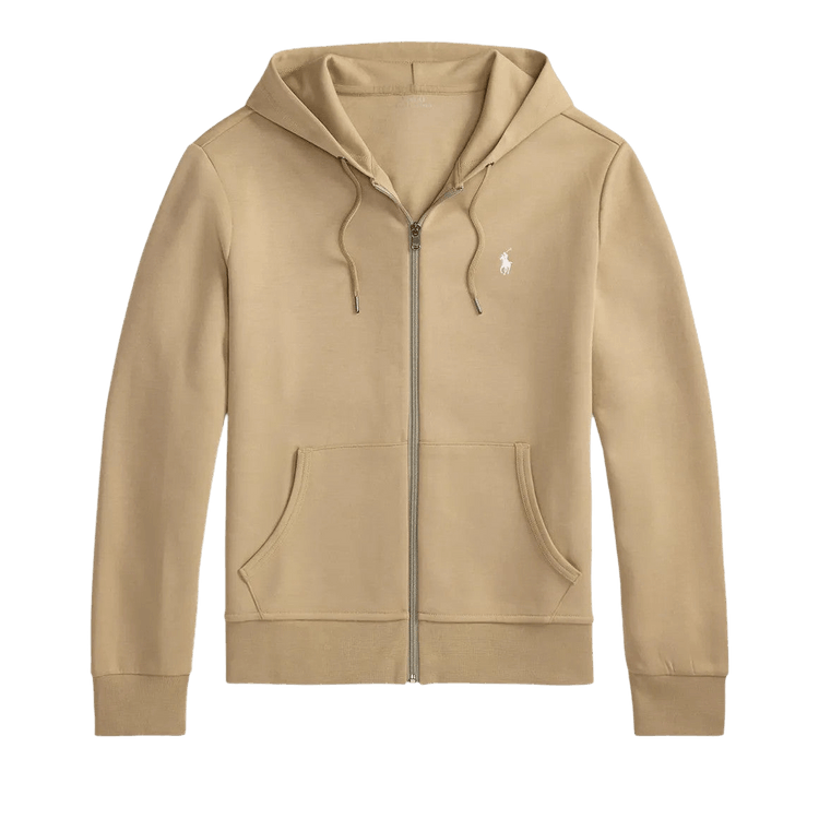 Polo Ralph Lauren Long-Sleeve Double Knit Tech Full-Zip Hooded Sweatshirt Tan/C1730 Xl "Surrey"