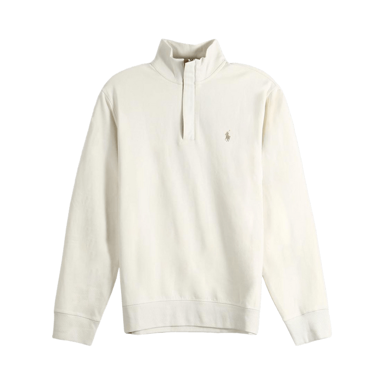 Polo Ralph Lauren Long Sleeve Double Knit Jersey 1/2 Zip Pullover "Parchment Cream"